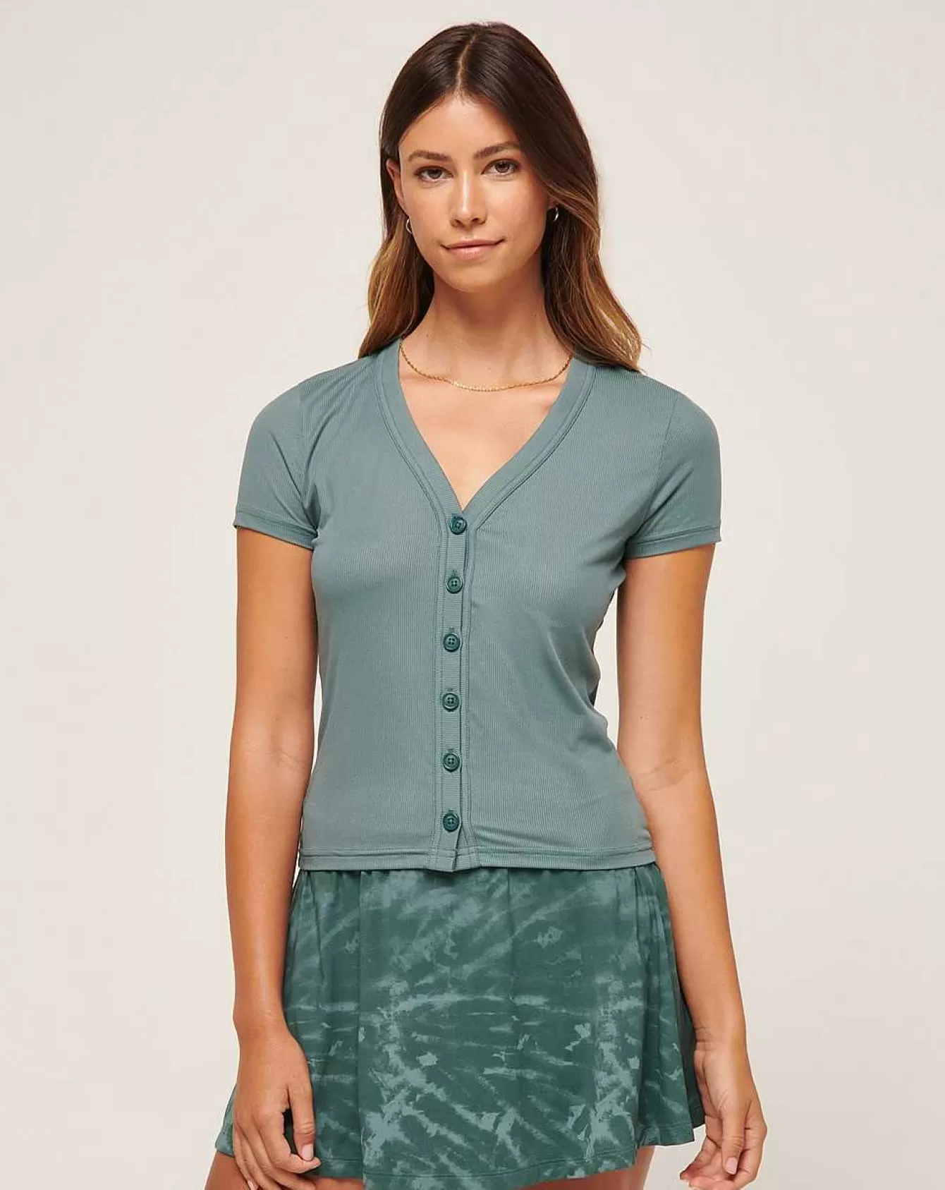 Flash Sale Butterfly Beach Ribbed Top Shirts & Tops