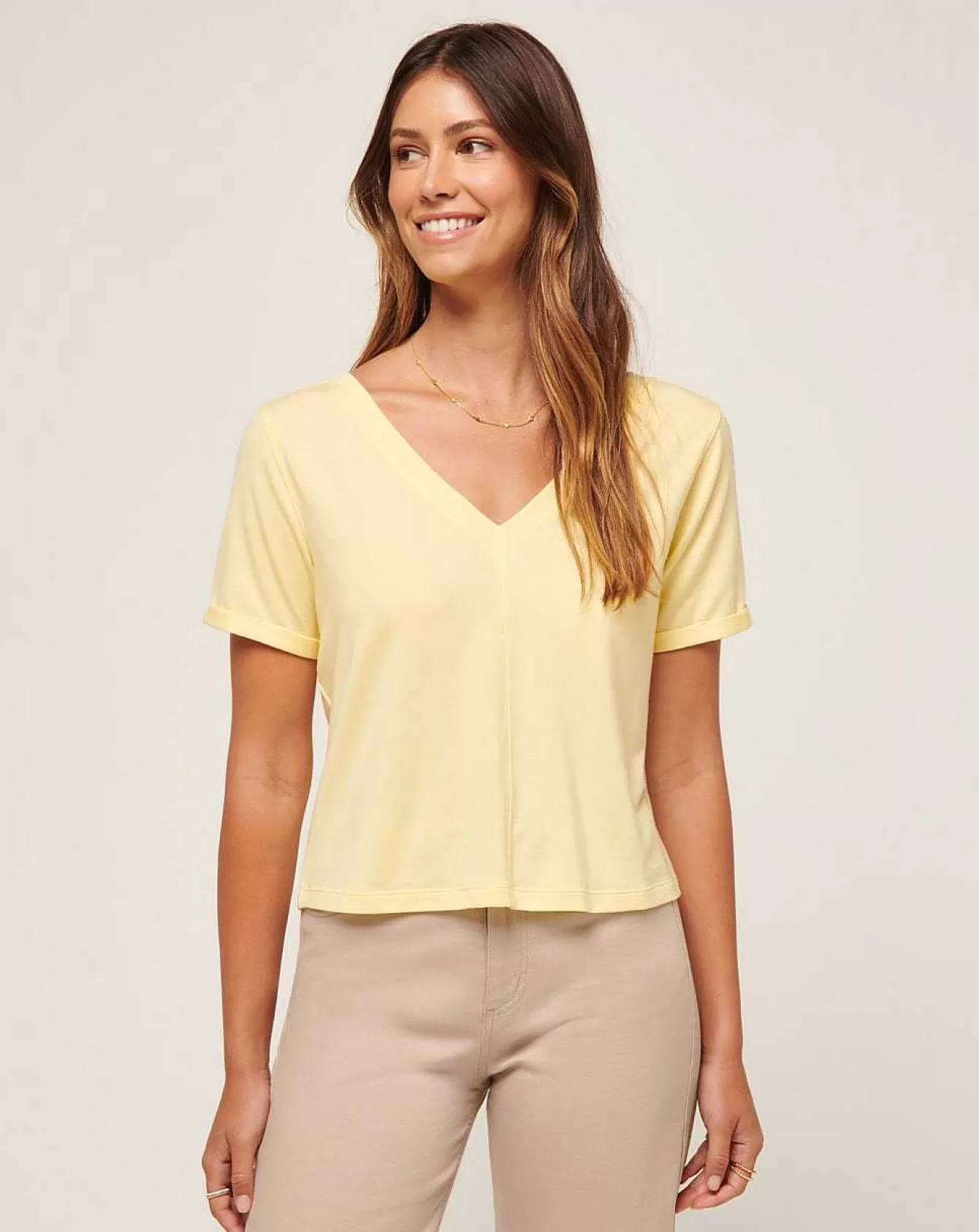 Best Sale Calm Waters Vneck Top Shirts & Tops