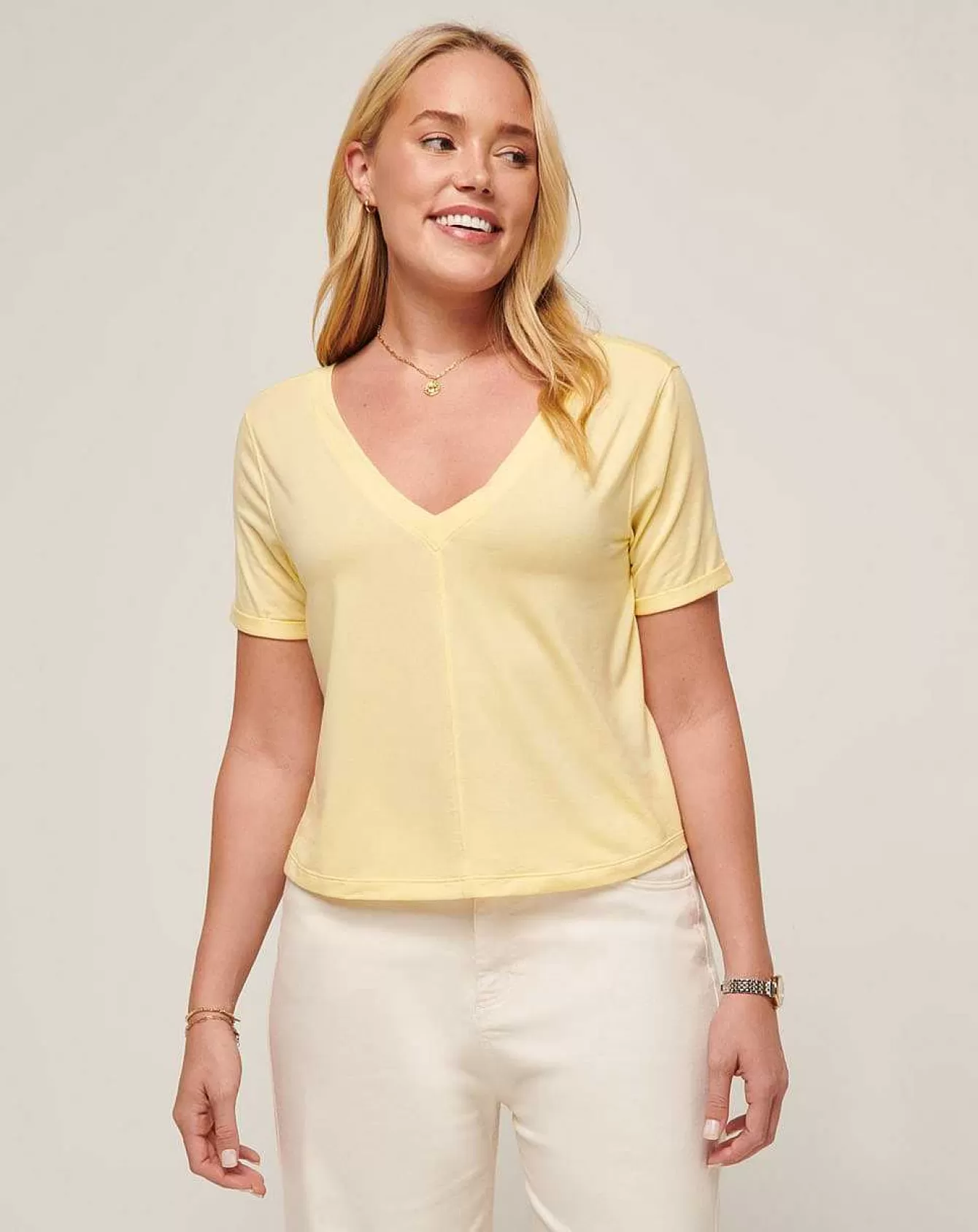 Best Sale Calm Waters Vneck Top Shirts & Tops