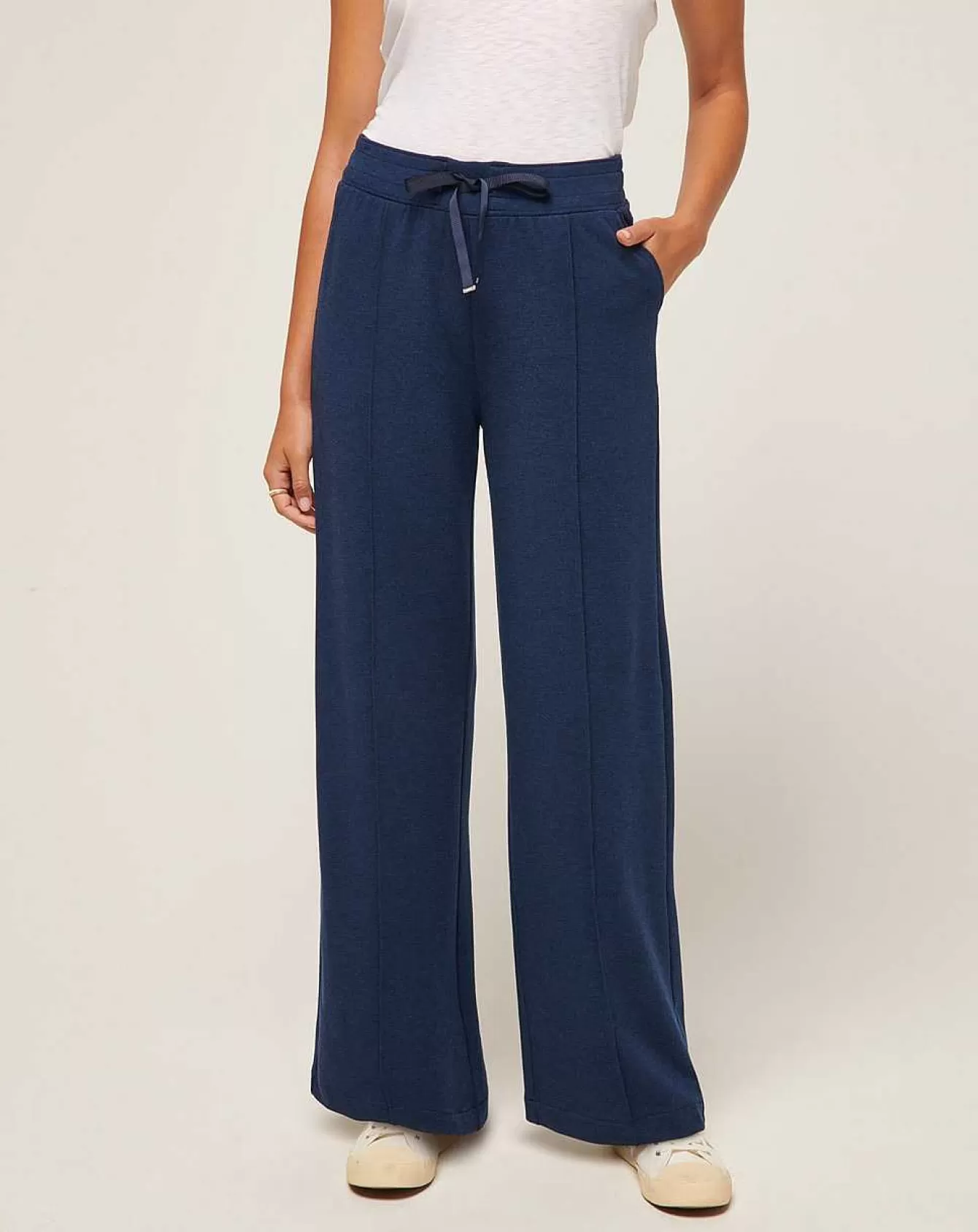 Discount Connecting Flight Cloud Terry Wide Leg Pant Pants