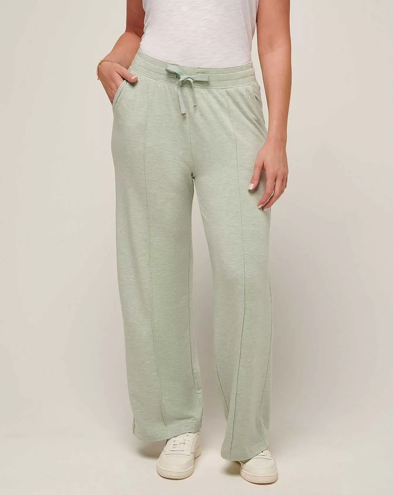 Discount Connecting Flight Cloud Terry Wide Leg Pant Pants