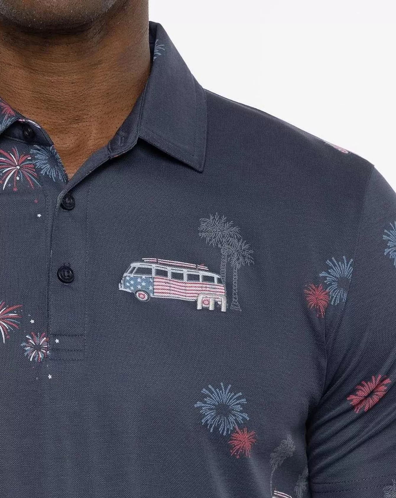 Hot Firework Display Polo Polos