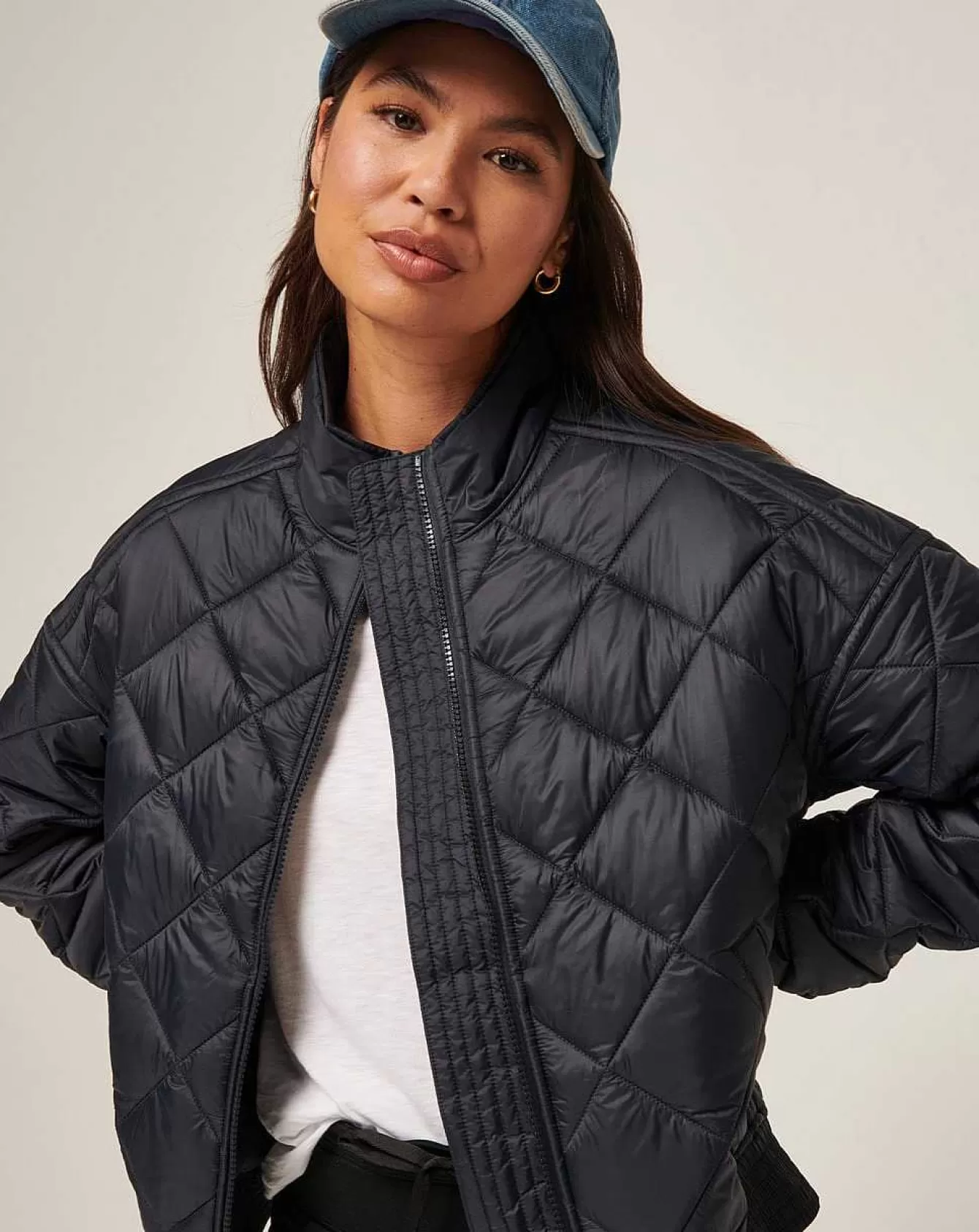 Best Sale Lights At Night Quilted Jacket Jackets