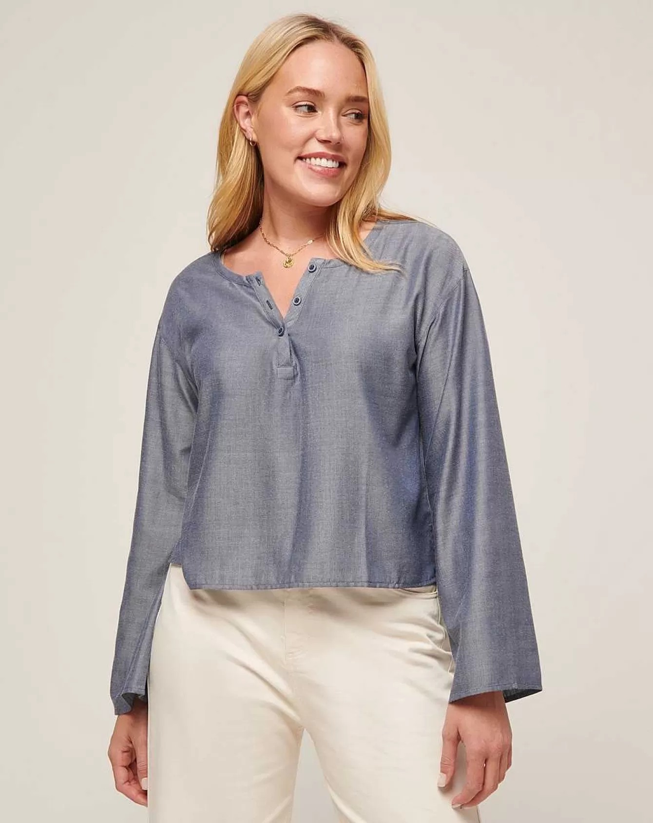 Online More Bubbles Please Twill Top Shirts & Tops