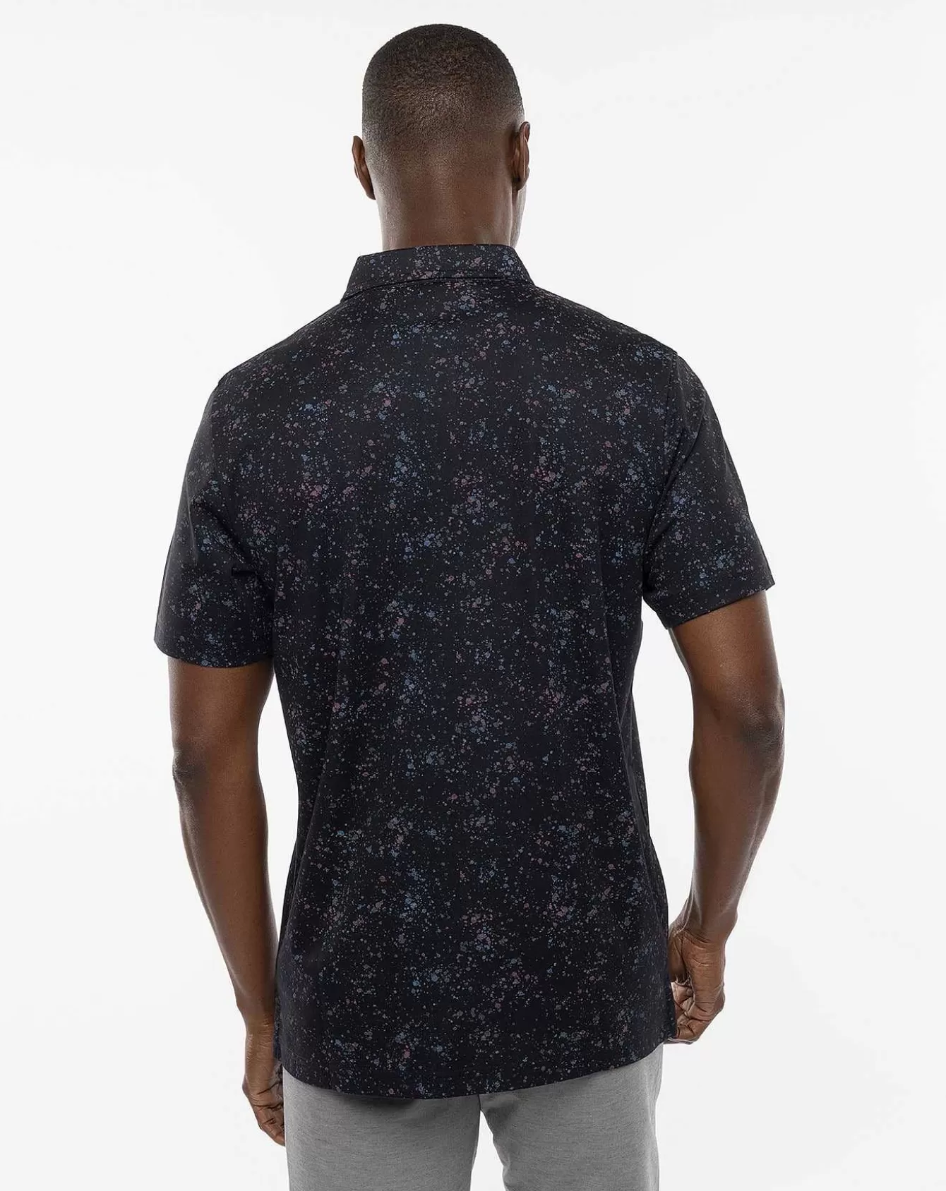 Fashion Splatter Print Polo Polos